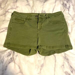 American Eagle Green Jean Shorts